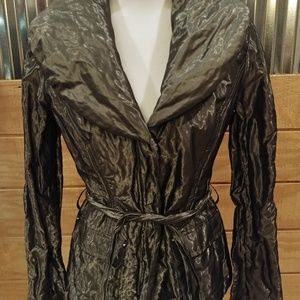 Cache Gray crinkle jacket.